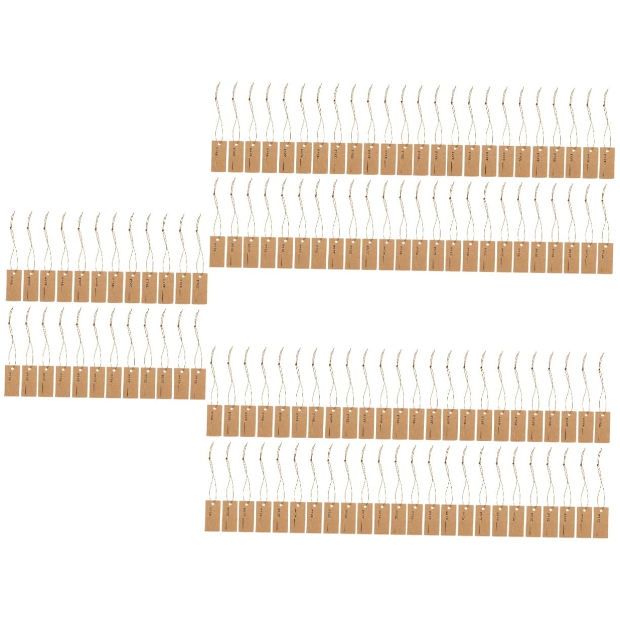 HOMSFOU 5 Series Etiquetas De Etiquetas Artesanales Colgantes Doradas Para Mercancía Para Llaves Plateadas Para Joyería 100 piezas x 5