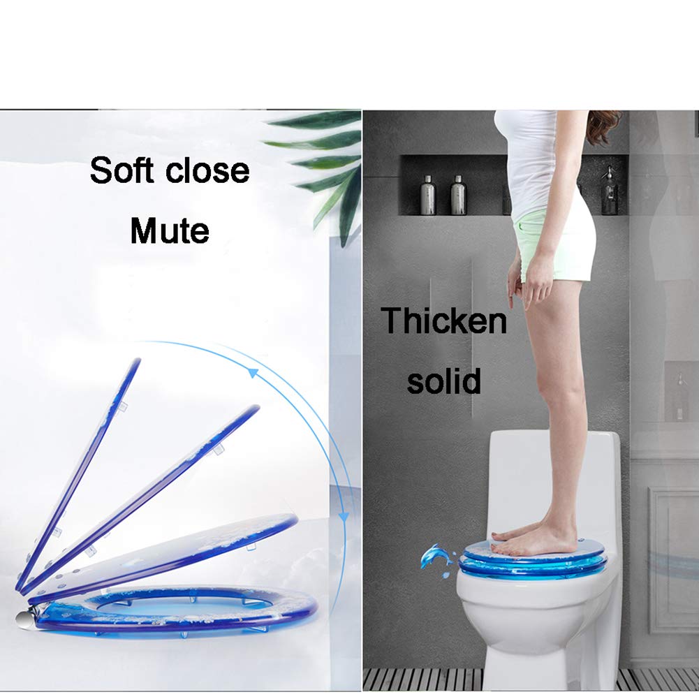 Resina Stampata Sedile WC Sedile del Water Universale A U/V/O Copriwater E Copri Cerniera Morbida A Chiusura Lenta Ecologica E Resistente Facile da Pulire Facile da Installare,G