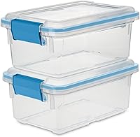 Vista 8 de Sterilite 7.5 Qt Gasket Box, Stackable Storage Bin with Latching Lid and Tight Seal, Plastic Container to Organize Basement, Clear Base, Lid, 1-Pack