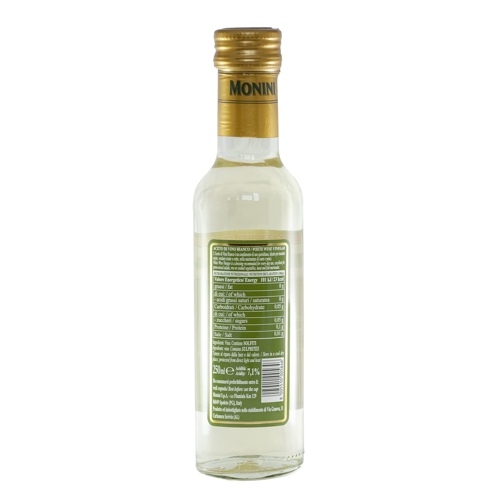 Monini Aceto di vino Bianco 250 ml X 6 bottiglie