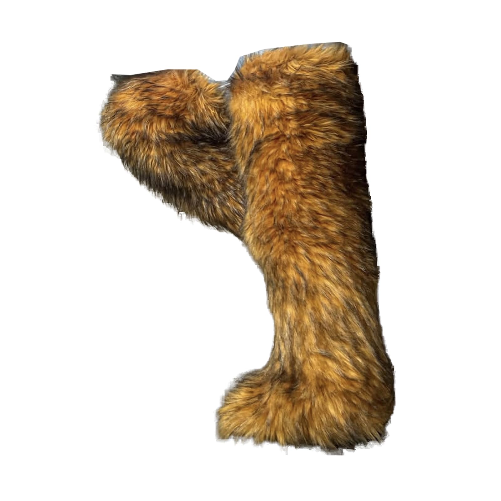 Womens Winter Warm Knee High Faux Fur Boots Fluffy Tall Over The Knee Thigh High Fuzzy Boots for