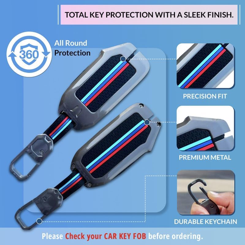 Image of NEODRIFT 'KeyShield' Car Key Cover for Kia Seltos (Shape 1, 04 Buttons) (Durable, Stylish and 360 Protection)