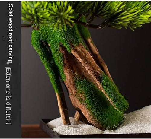 Miniatura 5 de Árbol bonsái artificial, planta verde, simulación, bonsái, pino de bienvenida, planta falsa, interior, jardín, hogar, oficina, decoración de