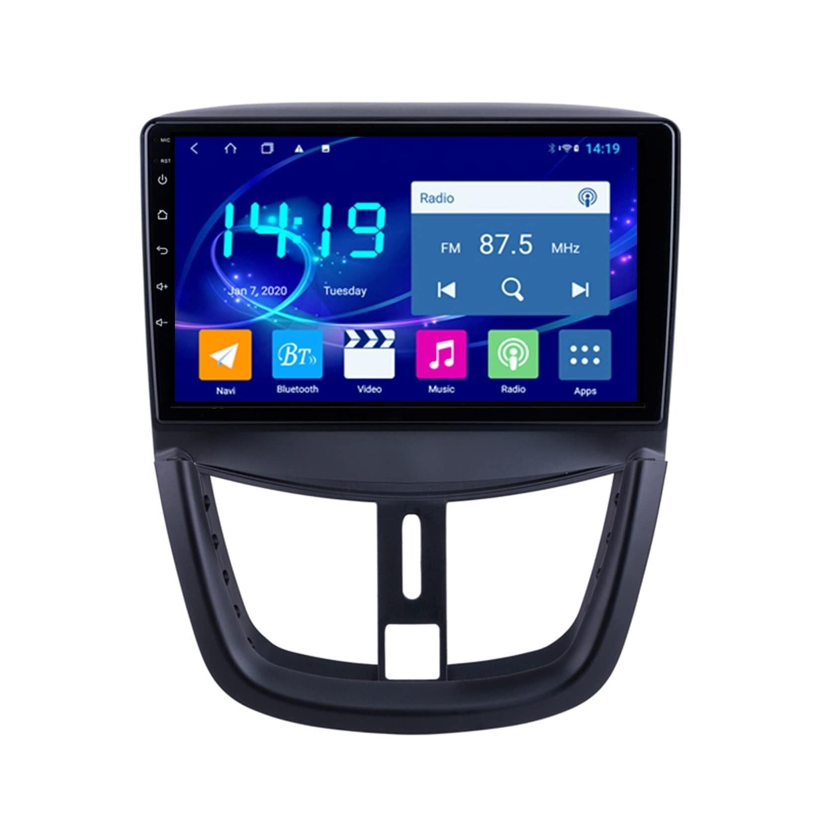 Autoradio Android tactile 9" HD avec caméra de recul et Mirror Link pour Peugeot 207