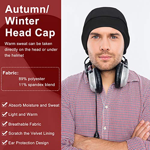 Surlim Skull Cap Helmet Liner Running Beanie Motorcycle Cycling Football Ski Winter Thermal Skull Cap Helmet Liner #TOP1