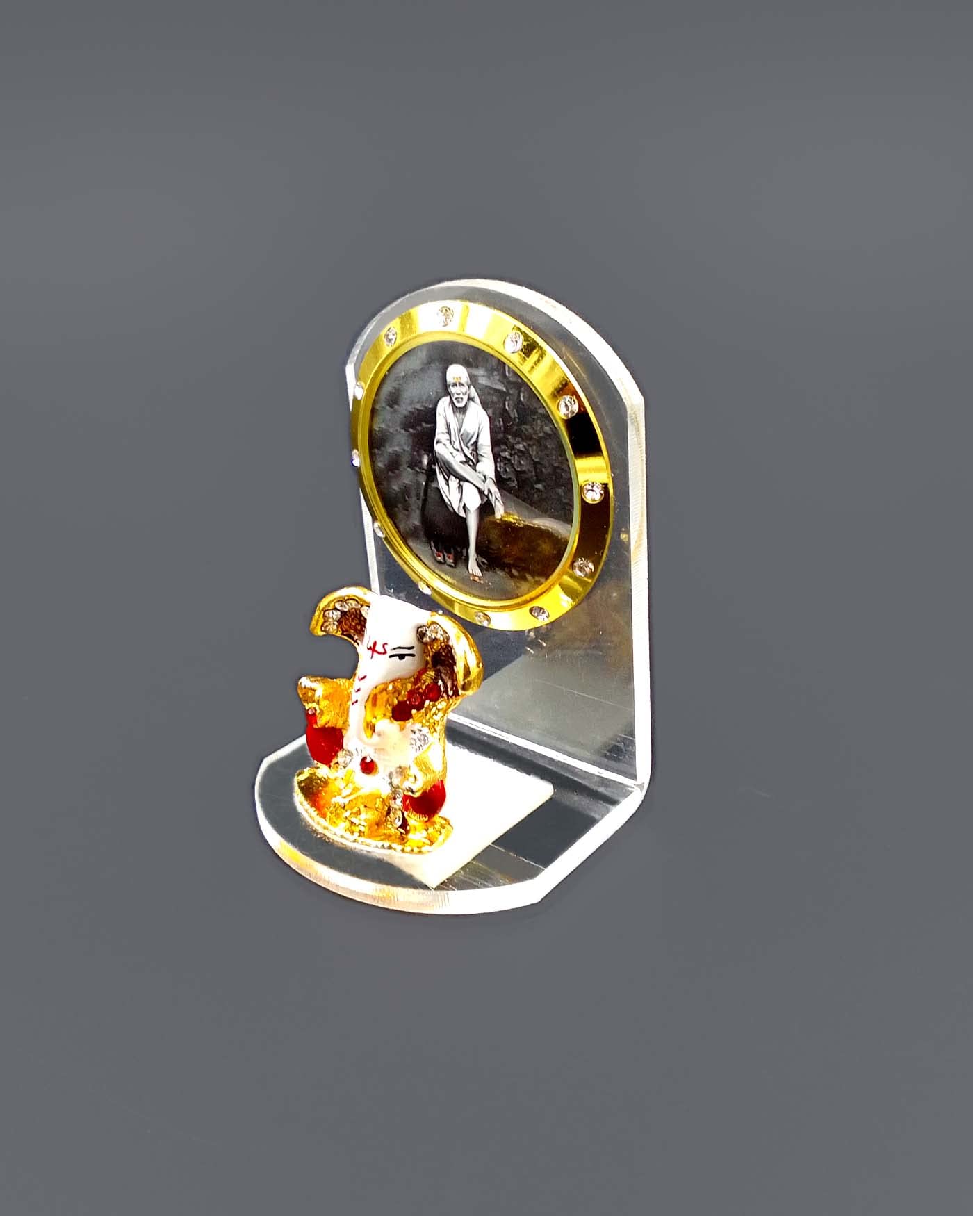 SHINDE EXPORTS Acrylic Shirdi Sai Baba Car Dashboard Idol Statue For Gifts Home (Design 19, Fantasy)-image-30