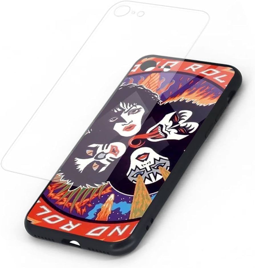 Amazon.co.jp: Kiss ロックバンド 熱い イラスト 鏡面ガラス