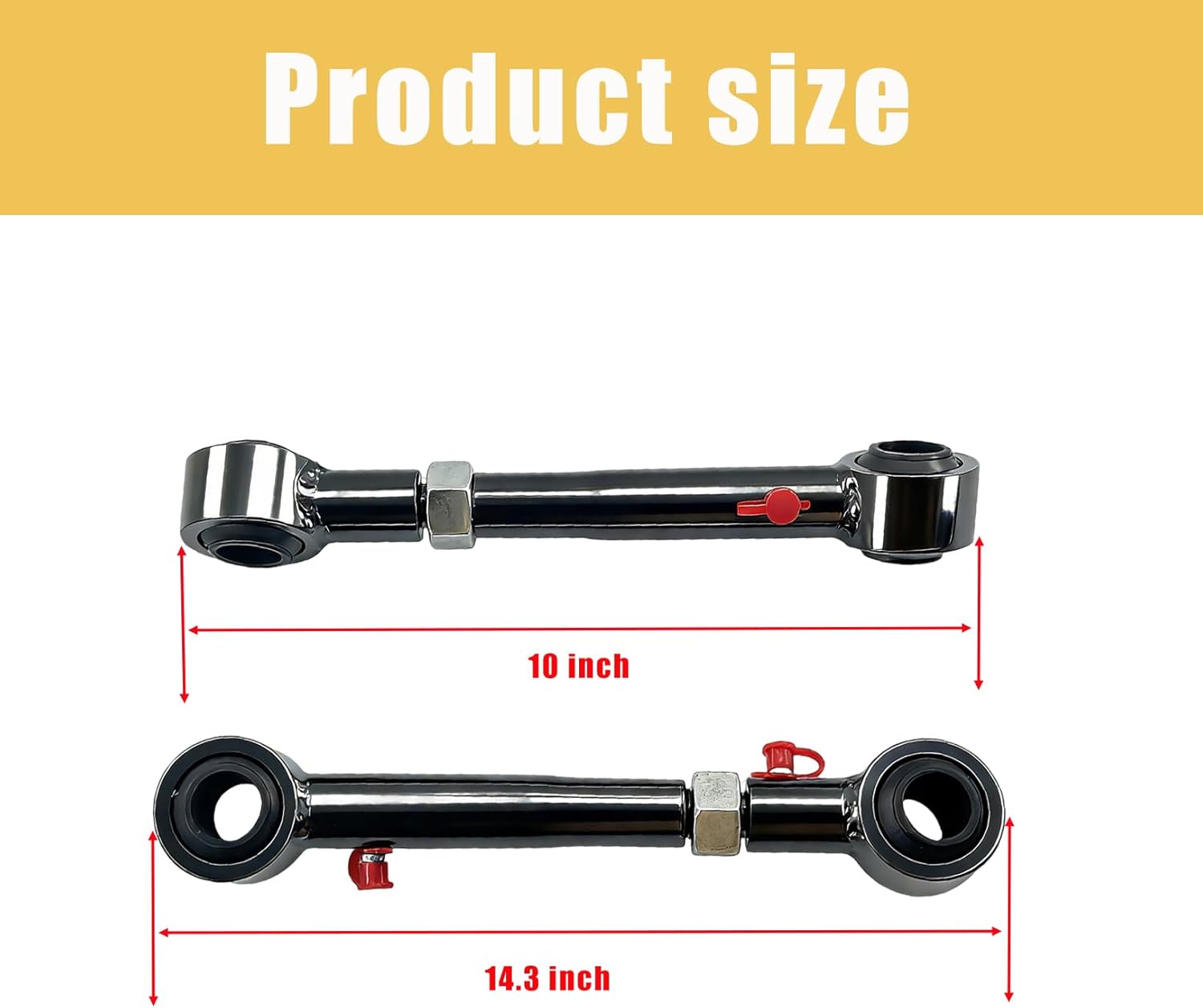 Front Swaybar Quicker Disconnect System for JK JKU 2007-2018 Replacement for 2.5" - 6" Lifts Adjustable (Black)