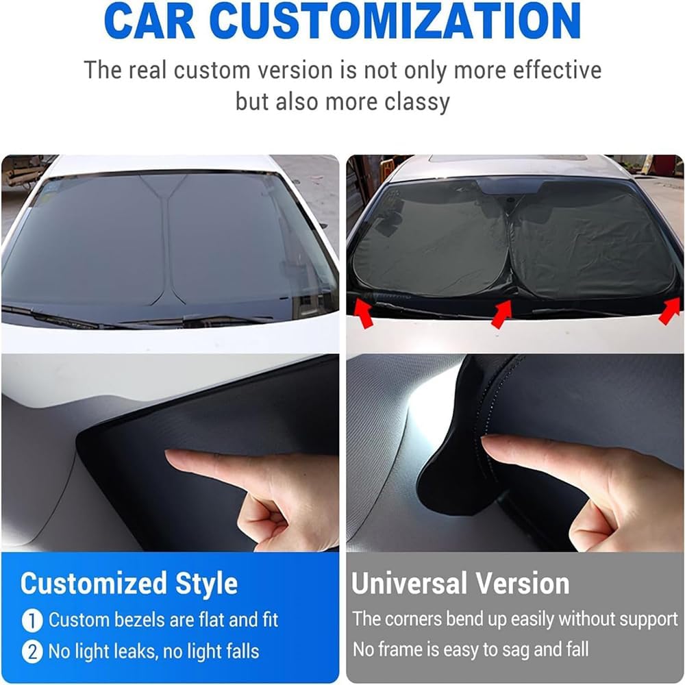 Car Windscreen Parasol for Peugeot 308CC (T7) 2009 2010 2011 2012 2013 Car Windshield Sun Shade Umbrella Waterproof Sun Protection Windscreen Cover Foldable Accessories,Silver