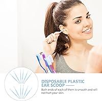 Vista 4 de 12 unids desechables oído Pick eliminación de cera de oído plástico herramienta de limpieza de oídos Cureta cuchara limpiador para cuidado personal