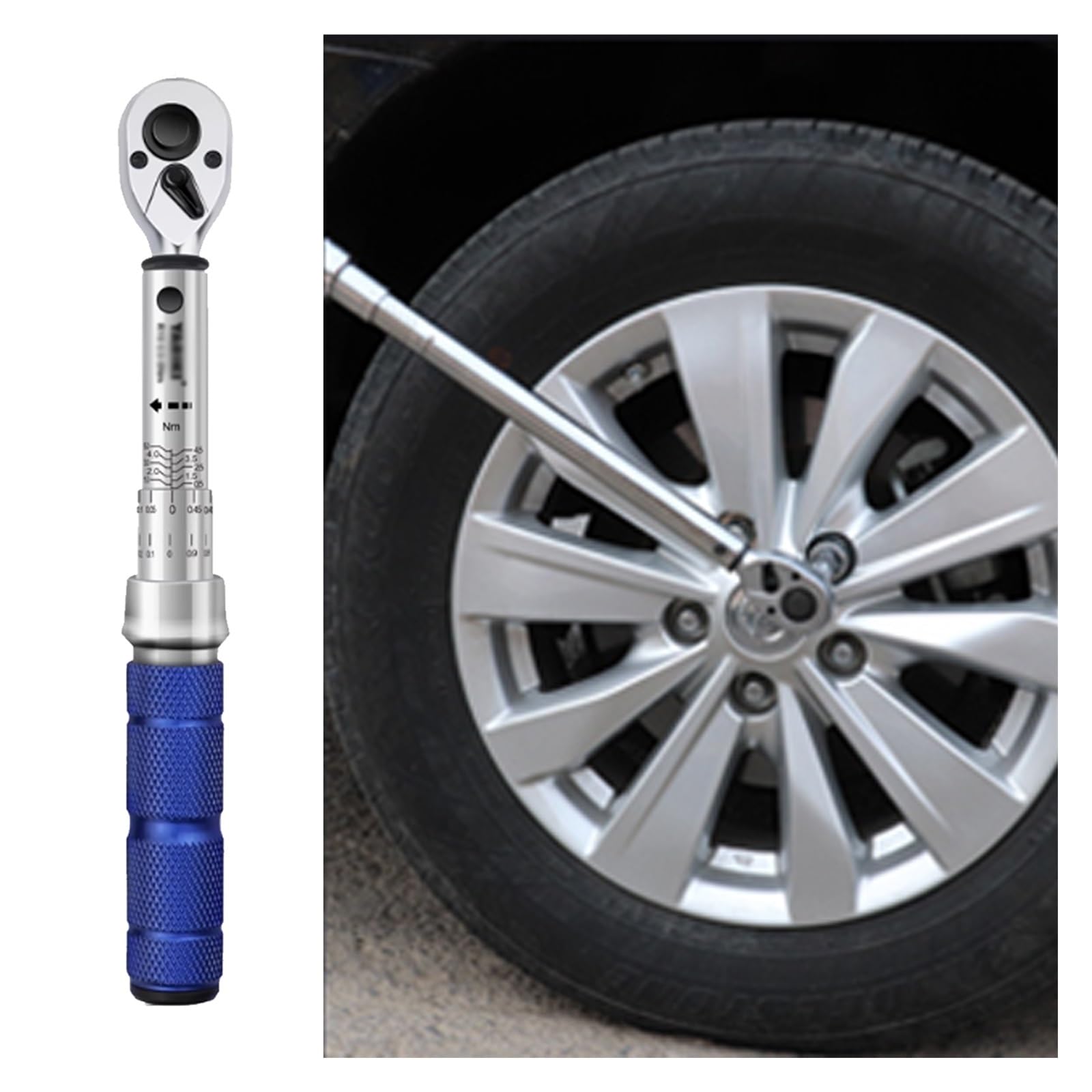Chiave dinamometrica Chiave dinamometrica regolabile Precisione ±3%, chiave a ingranaggi da 1/4" con impugnatura ergonomica antiscivolo, set di chiavi dinamometriche per progetti meccanici/ingegneria