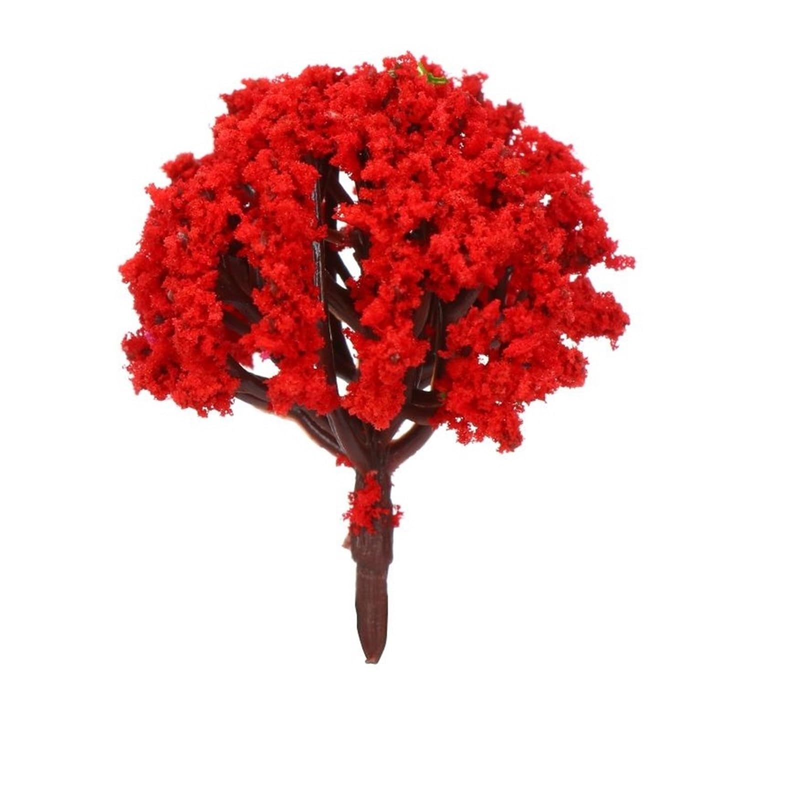 DUNSBY Model Trees 20Pcs 4CM Artificial Scenery Trees Miniature Flower Railroad Plastic Model Building Landscape Accessories(Color-15)