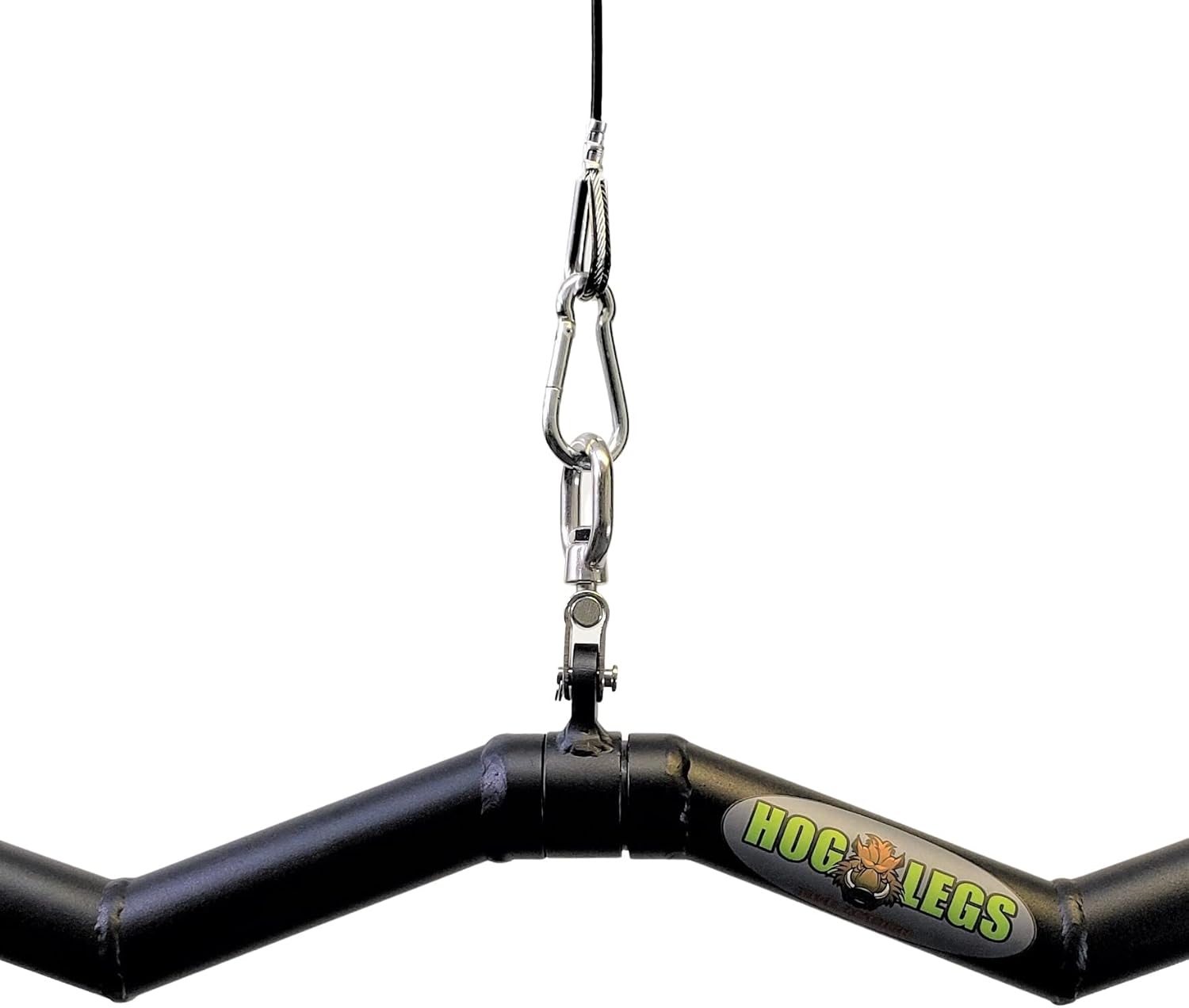 HOG LEGS 'Subprimal' Fat Grip EZ Curl Bar for Tricep Bar Exercises & Curling Bar Cable Workouts for Arms Extreme exercise machine attachments