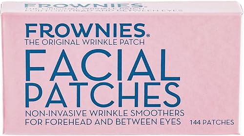 Forehead and Between the Eyes Facial Patches - Hypoallergenic Patches to Smooth & Soften Forehead Horizontal & Eleven Lines - For Overnight Use, 144 count