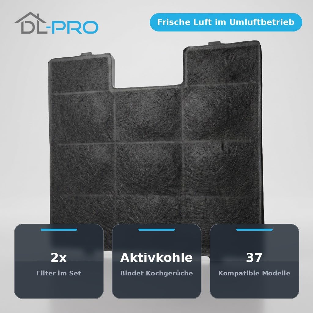 DL-PRO 2 filtros de carbón activo para Amica FWK250 1060042