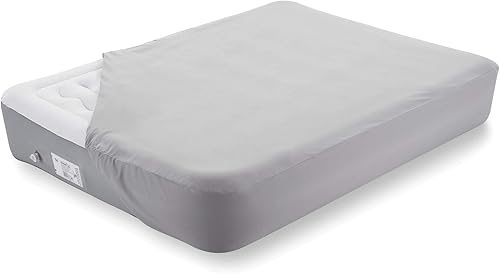 Brookstone Innovations - Cama de aire perfecta con interruptor integrado para inflar y desinflar automáticamente, incluye sábana ajustable y funda