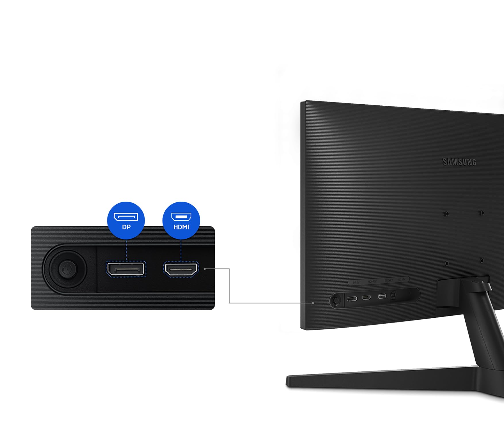 Samsung Ecran PC Gaming C33GC 24" 100Hz - 4ms, Dalle IPS, FHD (1920 x 1080),1000:1,250 cd/㎡,Eye Saver Mode, FreeSync, Inclinable, HDMI, DisplayPort