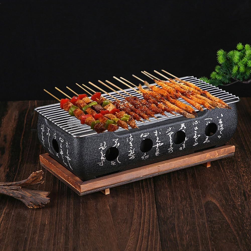 Amazon.co.jp: 和文字ミニ焼き窯炭オーブン焼き皿家庭用焼肉窯小