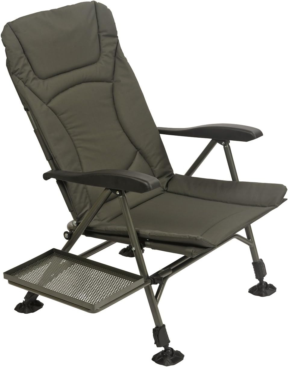 TF Gear Flat Out Recliner Carp Fishing Armchair - With Side Accessory Tray