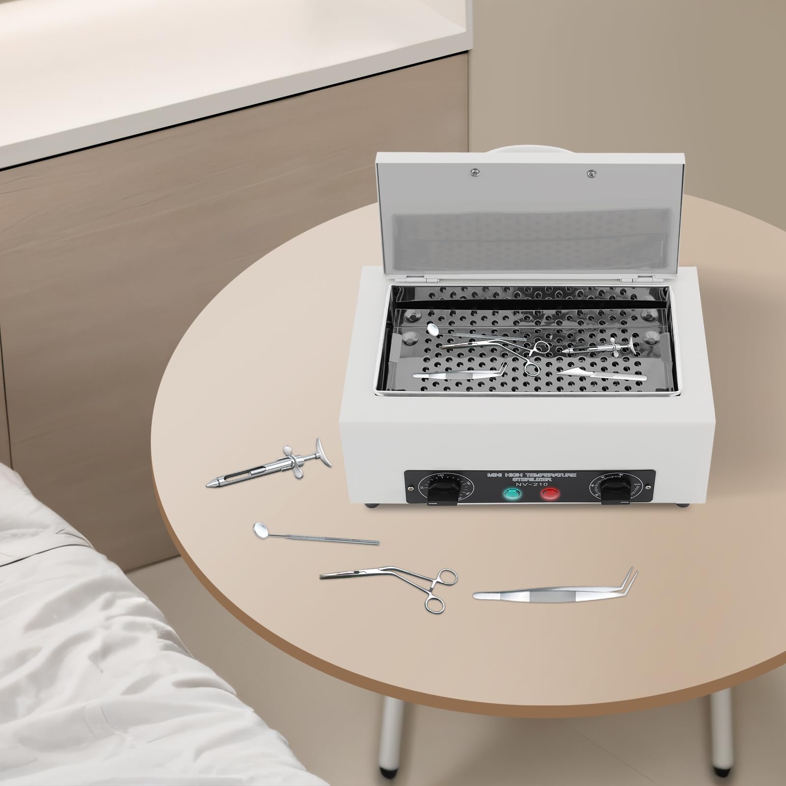 200 Grad Autoklav Hochtemperatur-Sterilisator-Nagel-Werkzeug-Sterilisator, Kleine Sterilisatoren für Tattoo Pediküre Studios Friseur Nagelstudios