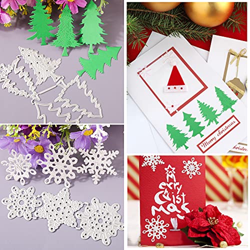 13 Stk Weihnachten Stanzschablonen Set Metall Prägeschablone mit Schneeflocke und Andere Weihnachtsmotive Stanzformen Schablonen für Party Weihnachten Handwerk Scrapbook Zubehör DIY Dekoration usw.