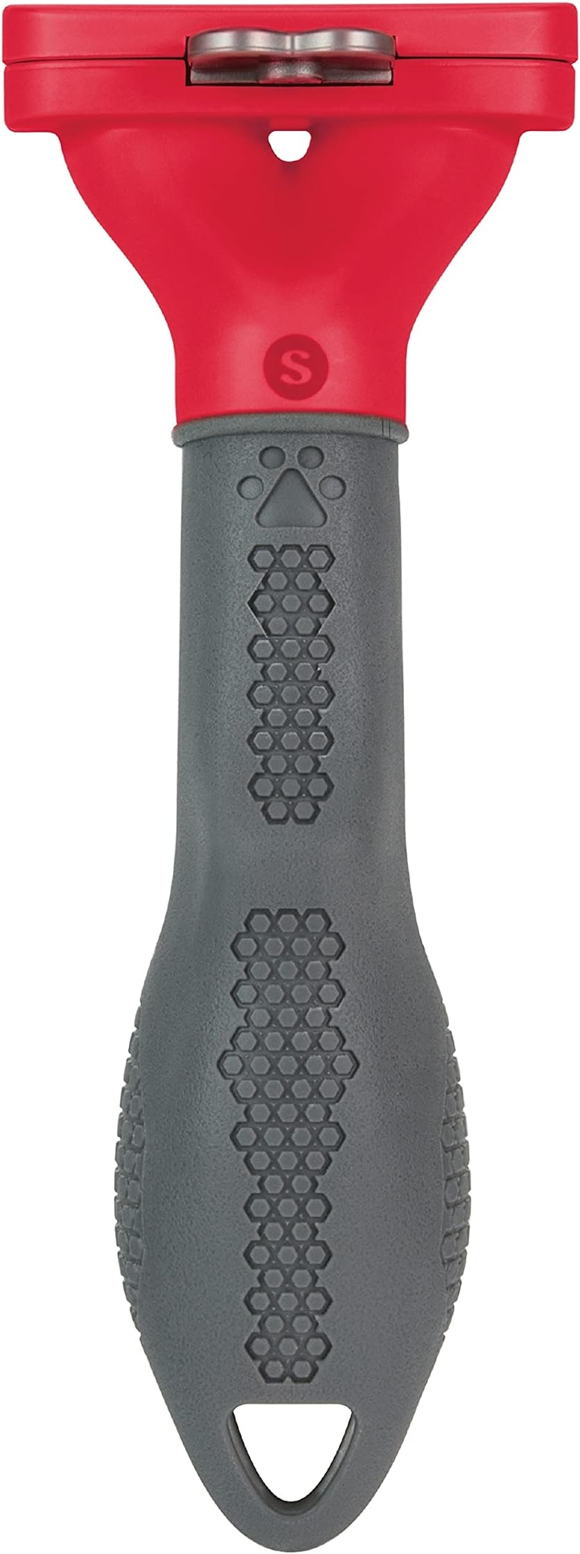 FURminator Dog deShedding Tool, Undercoat deShedding Brush For Small Dogs, Red