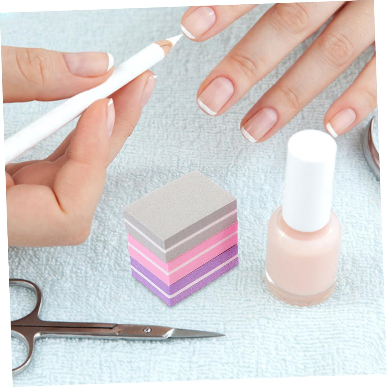 Beaupretty 3 Series Lima De Uñas Lijado Buffer Bloquear Cutícula Clavo Amortiguadores De Uñas Pulidor De Uñas Lima De Manicura Limas De Manicura Bloque De Tampón De Uñas Esponja 100 Piezas*3