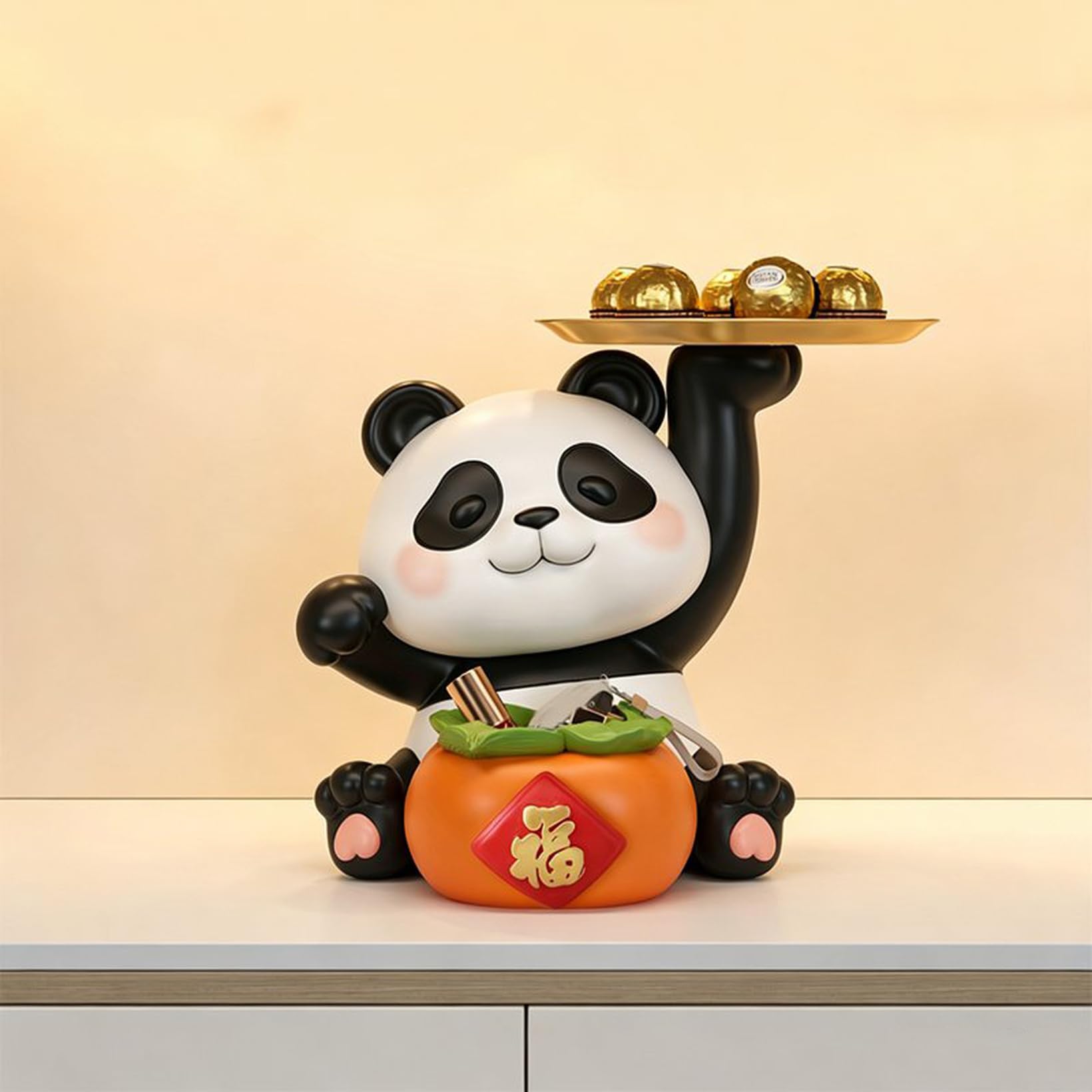 Amazon.co.jp: JAnjiaLxY 皿を捧げるクマ くま 熊 キー収納 タイプ4