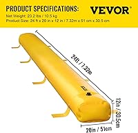 Vista 7 de VEVOR Flood Barrier, Flood Bags, Sandbag Alternative, Water Barrier for Flooding with Great Waterproof Effect, Reusable PVC Water Diversion Tubes