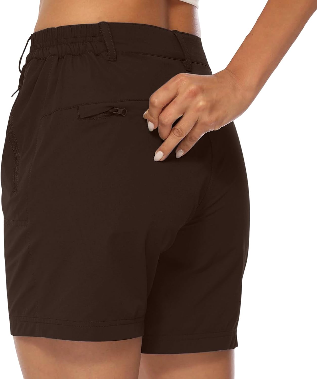 Women's Hiking Cargo Shorts Quick Dry Work Golf Short Lightweight Outdoor Active Summer for Women with Zipper Pockets