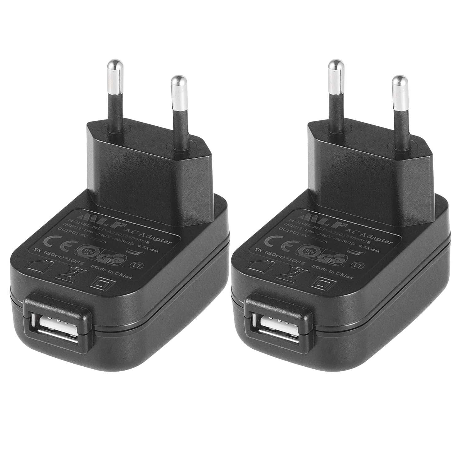 Caricabatterie USB 5V 2A 10W adattatore AC DC per telecamere IP tablet smartphone