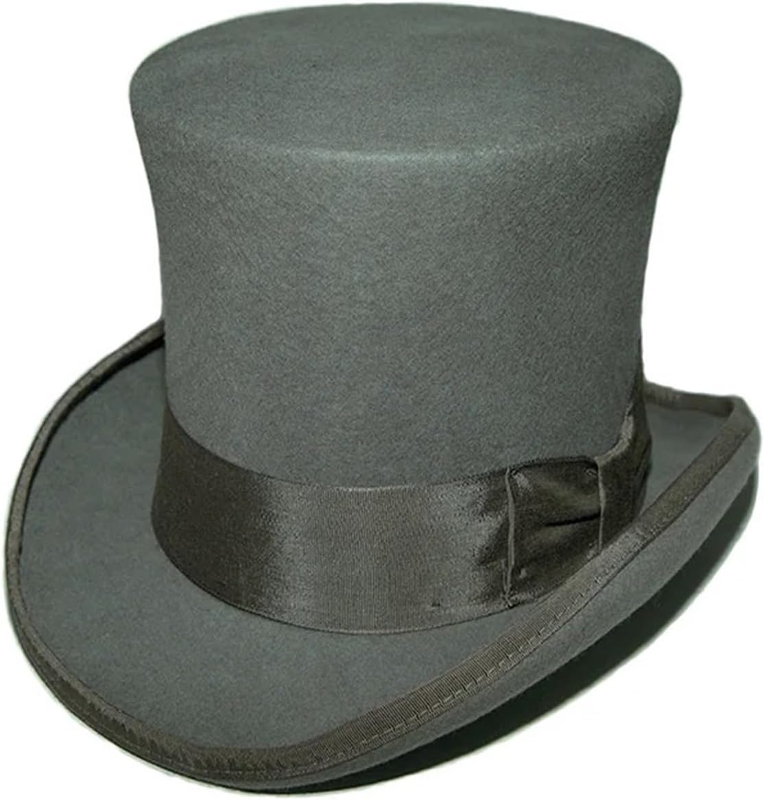 Men's Top Hat 18 Cm Tall Felt Top Hat Men Satin Lined Cylinder Wedding Wear Stage Magic Costumes for Stage Performances