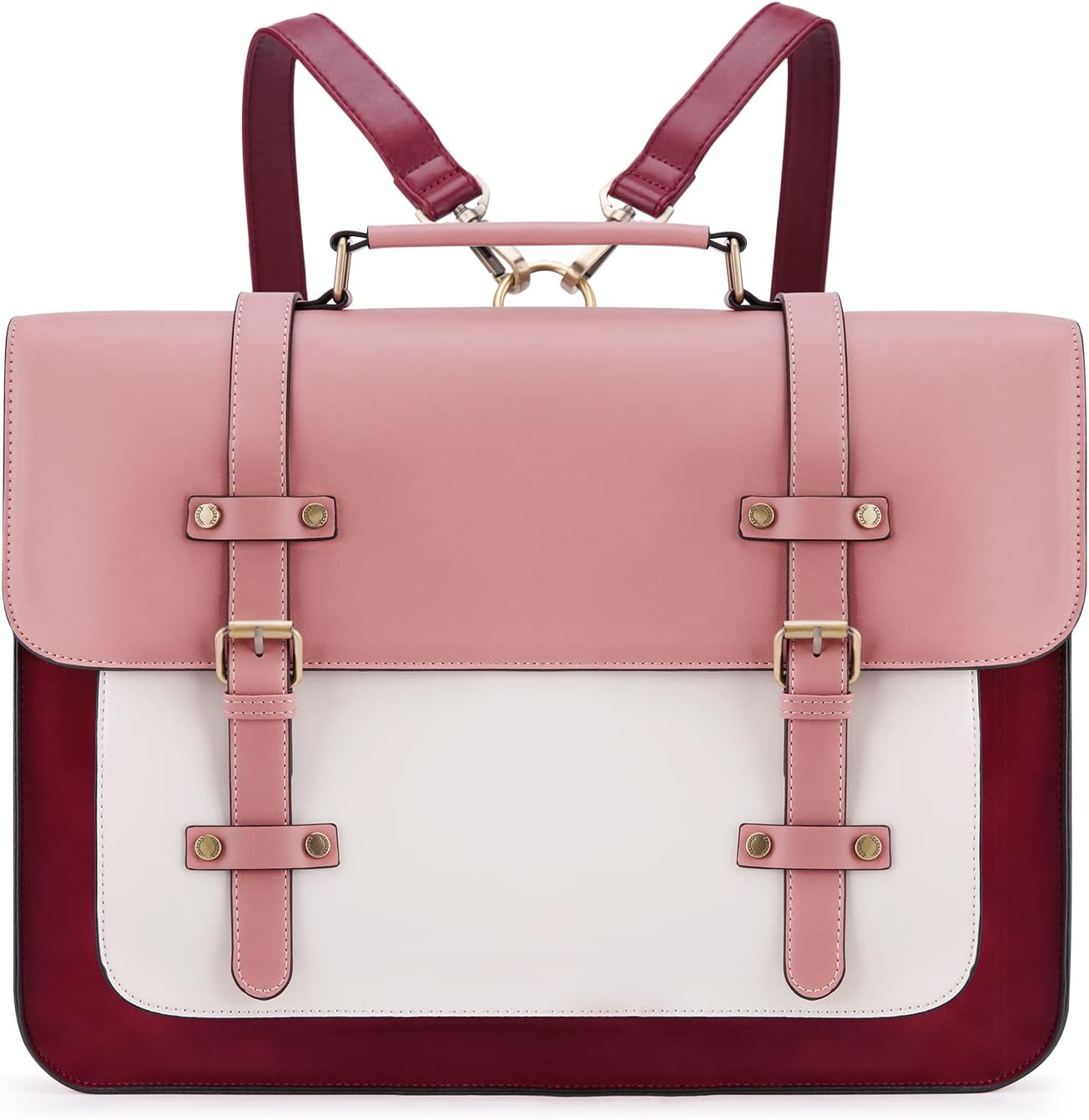 ECOSUSI Laptop Bag for Women Vegan Leather Messenger Bag Fashion Briefcase Computer Satchel Bag