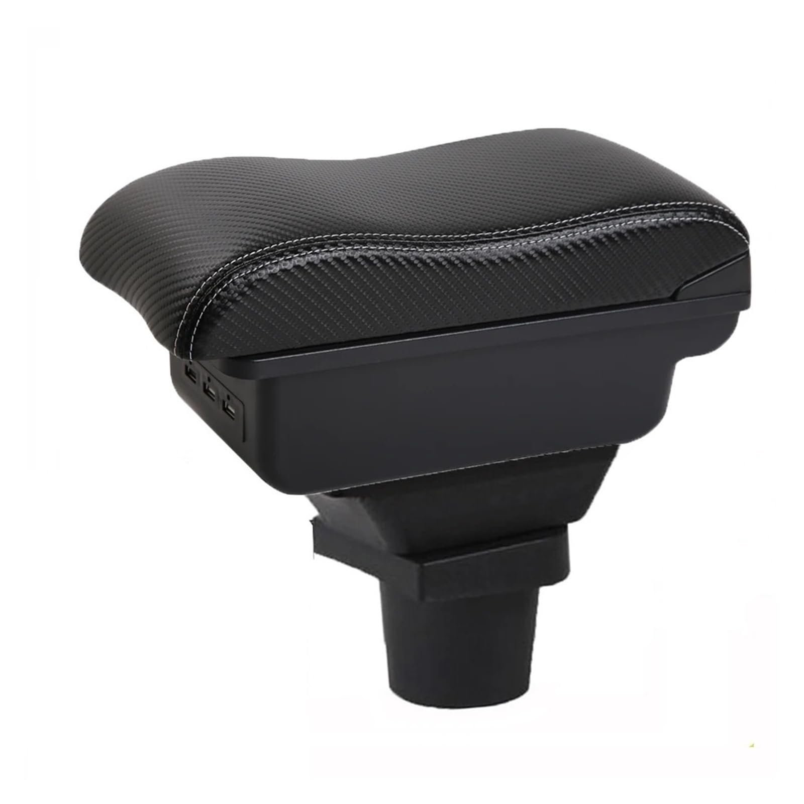 Ggwqoops Car Armrests For UP For Skoda For Citigo Iv For VW For Seat For Mii Car Armrest Box Central Storage Elbow Support Armrest Box(B-3USB-White line)