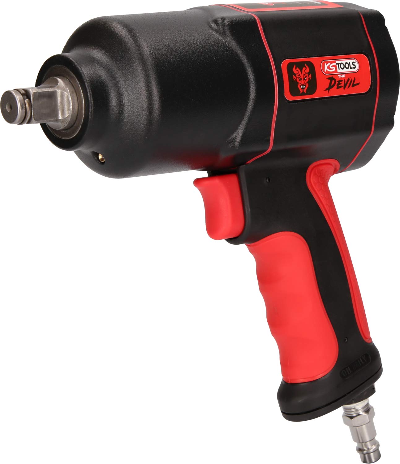 KS Tools 515.2095 zestaw promocyjny do wymiany opon, 6-częściowy [wkrętarka udarowa na sprężone powietrze | klucz dynamometryczny | zestaw nasadek nasadowych | talerz magnetyczny]