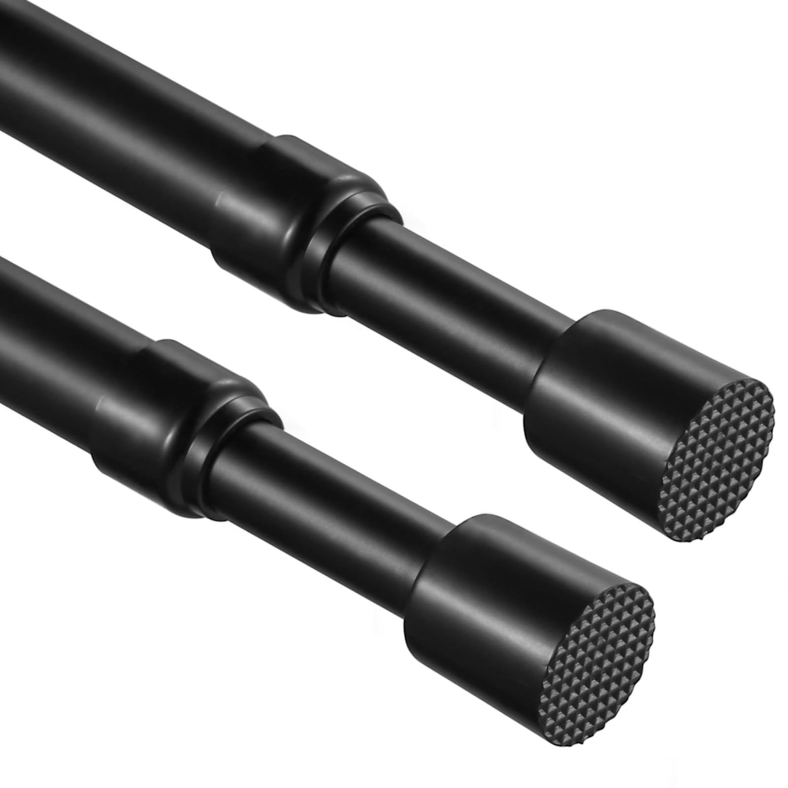 Photo 1 of 2 Pcs Tension Rod, OEH Tension Curtain Rod, No Drilling Rustproof Tension Rods for Windows 28 to 48 inch, Spring Adjustable Tension Rods for Closet, Bathroom, Kitchen, Cupboard, Black (28-48 inch)