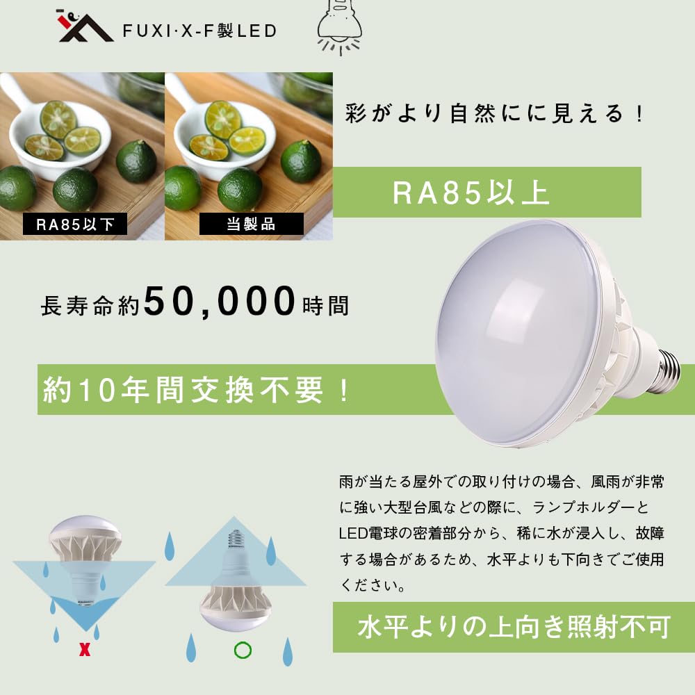 Amazon | FUXI・X‐F LEDビーム電球 LED電球 E39口金 LED高天井