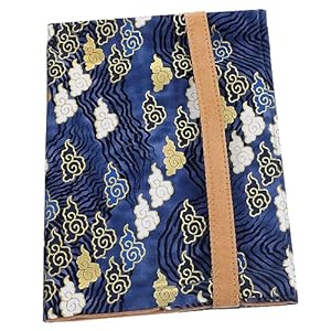 DIYEAH Buchumschlag A5 mit blauem Muster