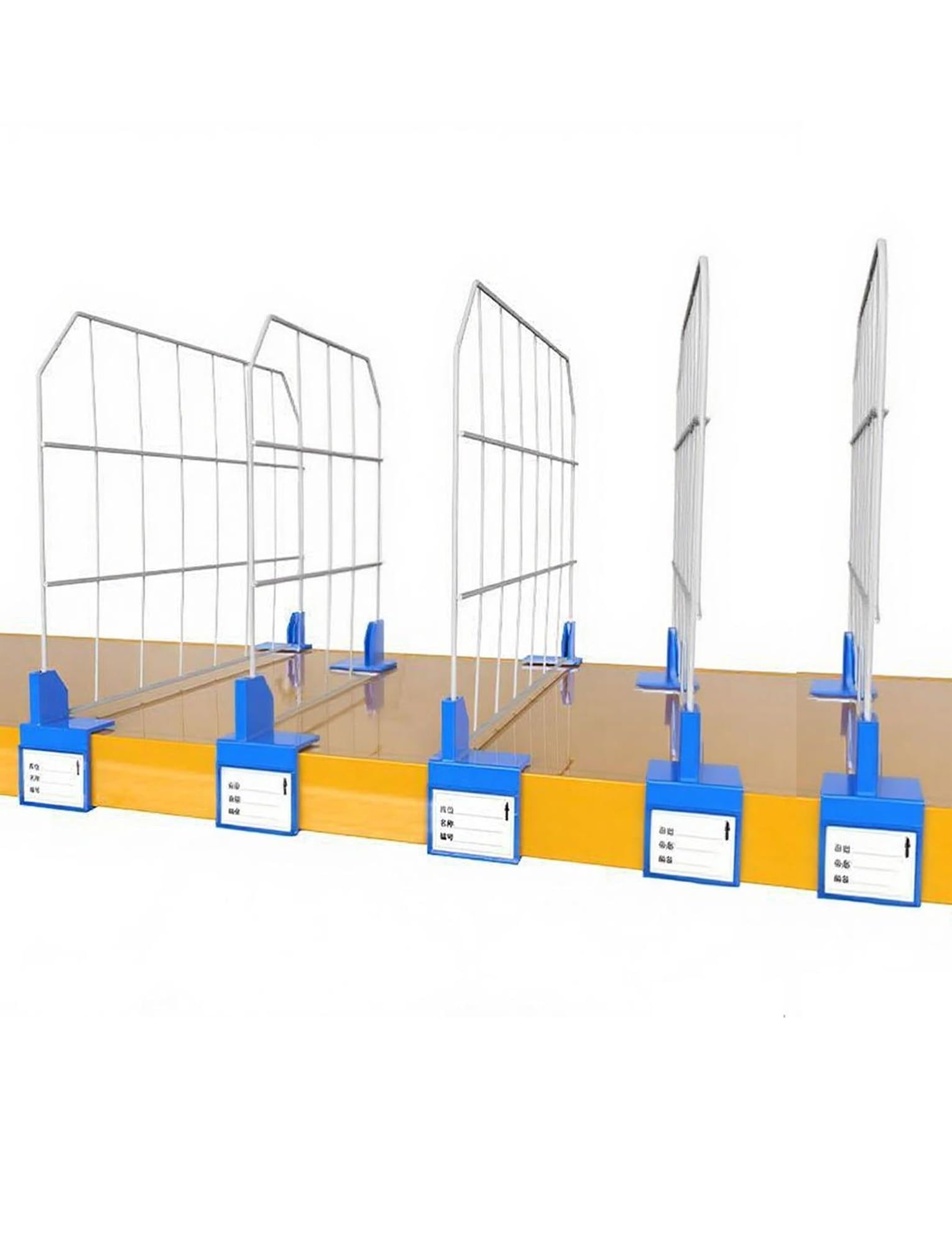5-pak stalowych przegródek do regałów magazynowych i półek w sklepie spożywczym, uniwersalne separatory 6 cm, 50 x 35 cm, idealne do ekspresowej dostawy odzieży