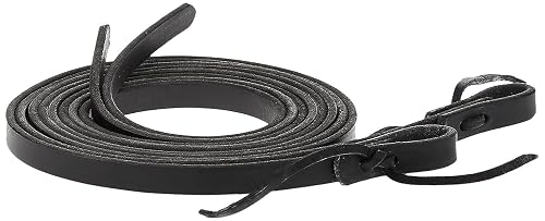 Weaver Cuero Negro Cuero Split Rein, 5/8" x 7 pies, Negro