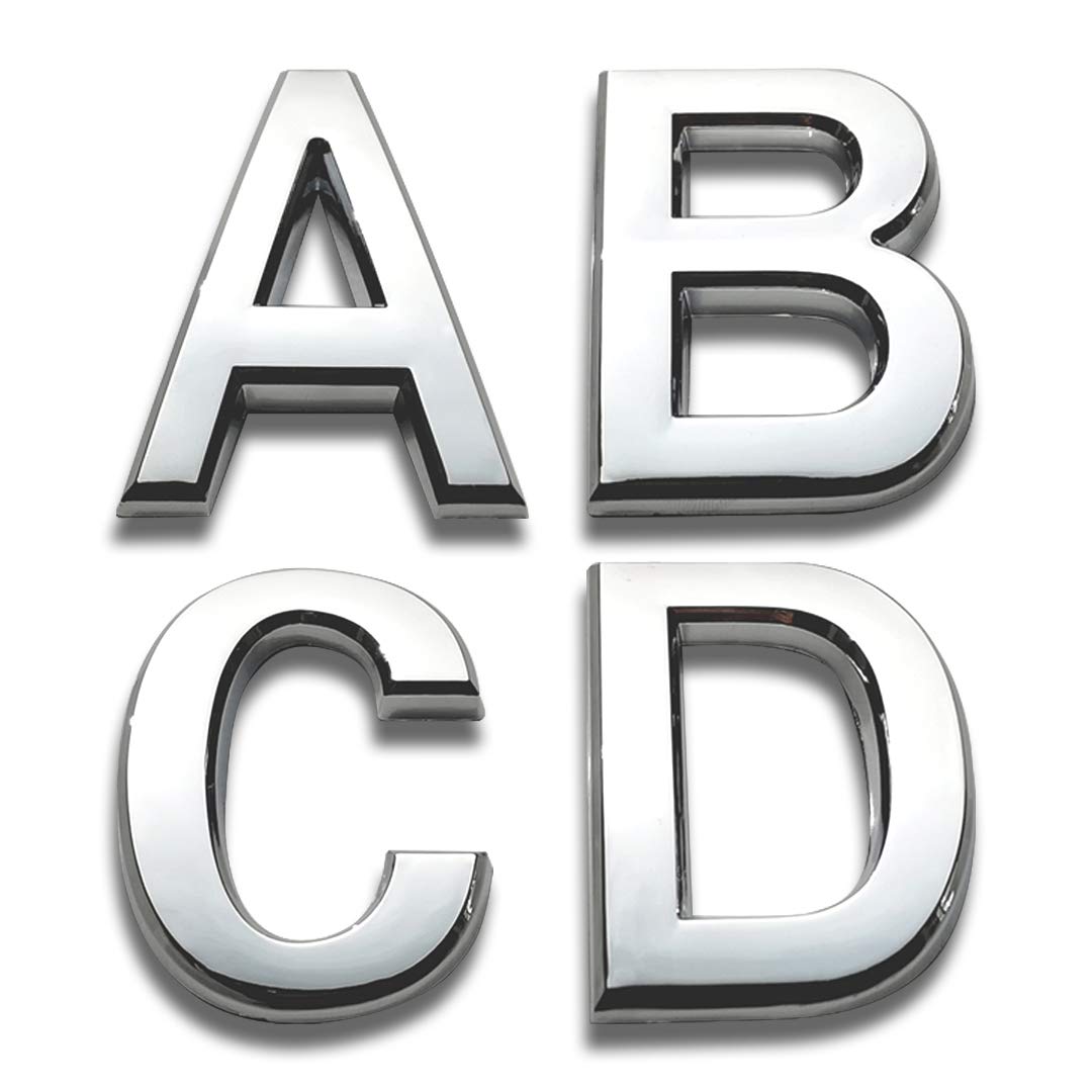 Buy HopeWan Mailbox Letters A B C D, Door Letters for Sign Address, Self Adhesive 3D Letter