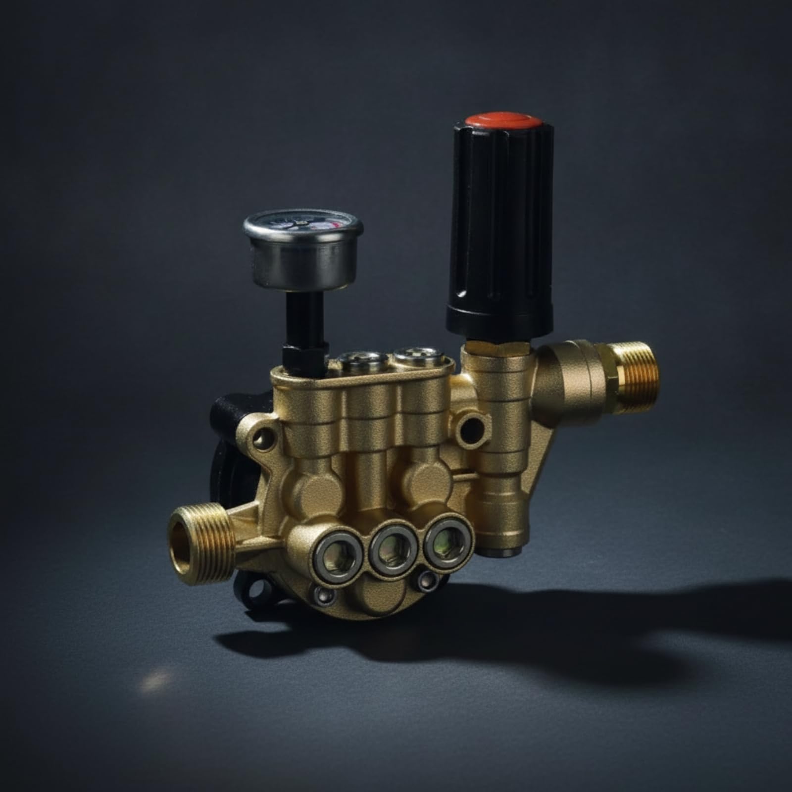 Tête Pompe Nettoyeur Haute Pression Électrique Tête à 12 Pistons Réglable pour Lavage Auto, Pompe À Piston 12 Réglable