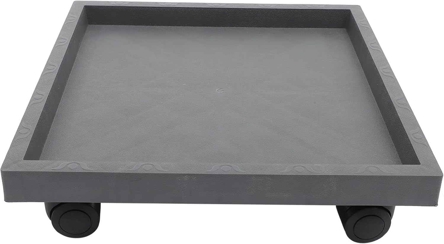 1pc Movable Planter Tray with Wheels Heavy Duty Resin Flower Pot