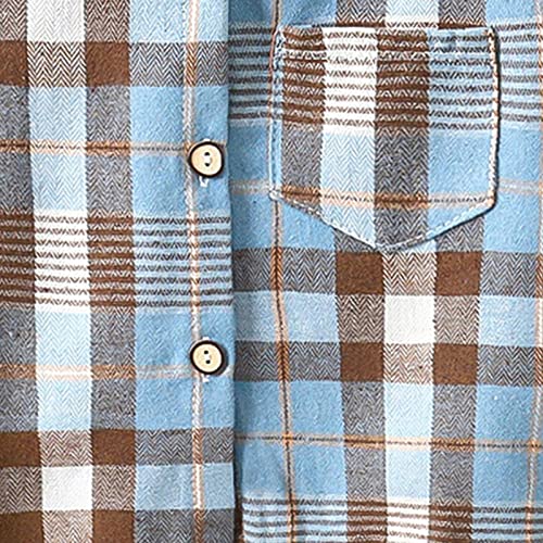 Toddler Boys Girls Plaid Hoodies Long Sleeve Button Down Jacket Shirt Fall Casual Oversized Streetwear Shacket Cardigan Coat2