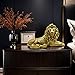10 Inch Lion Statue Figurine Sculpture Resin Collectible Gifts for Lion Lover Office Home Decor Desk Accessories Decoration Garden Figurines Outdoor Decor Gold