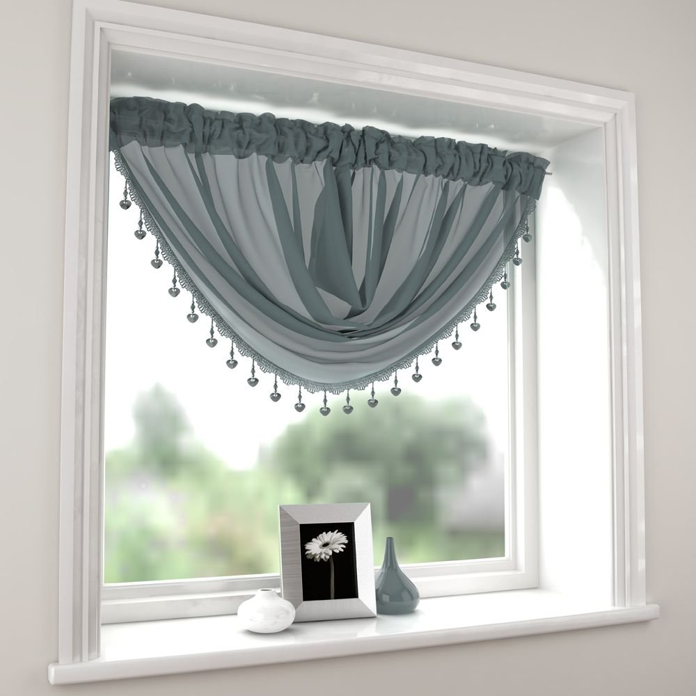 Tony's Textiles Millie Voile Swag - Silver Grey (Standard)