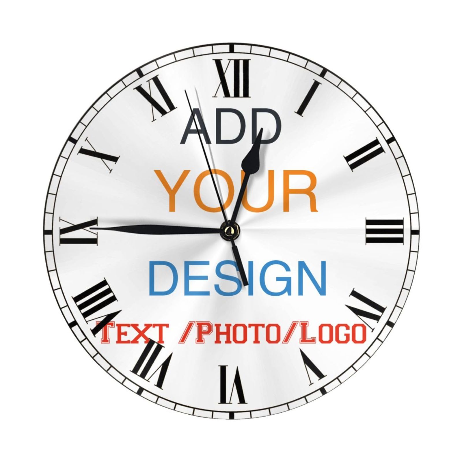 Personalized Wall Clocks Custom Clock with Your Picture/Photo/Logo/Any Design Wall Clock for Home Living Room Decor Housewarming Gift Wedding Gift
