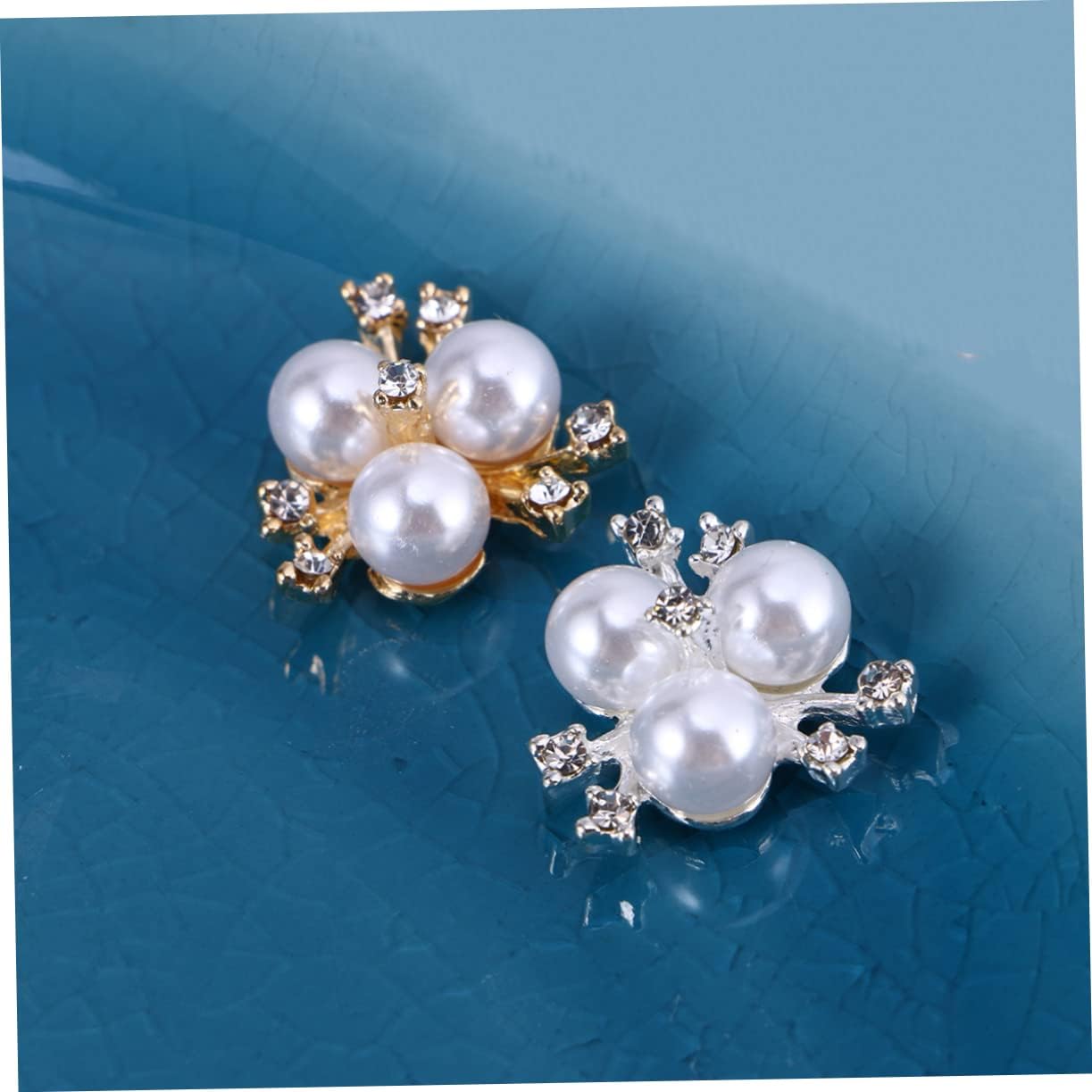 20pcs Buttons Rhinestone Embellishments Flatback Faux Hair Accessories for Crafts Wedding Party Decoration Home Decor and More