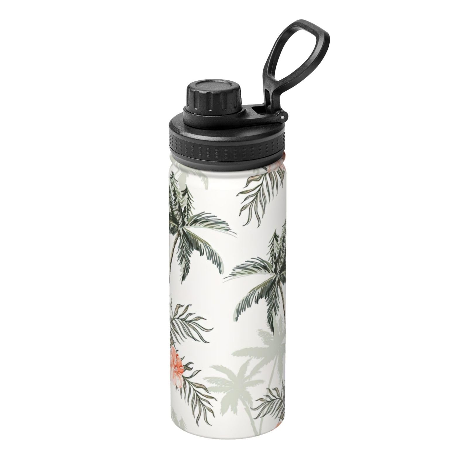 Kfjghhl Insulated Stainless Tropical Palm Trees Steel Water Bottle For Sport Gym Travel Leak Camping Hiking Hydration