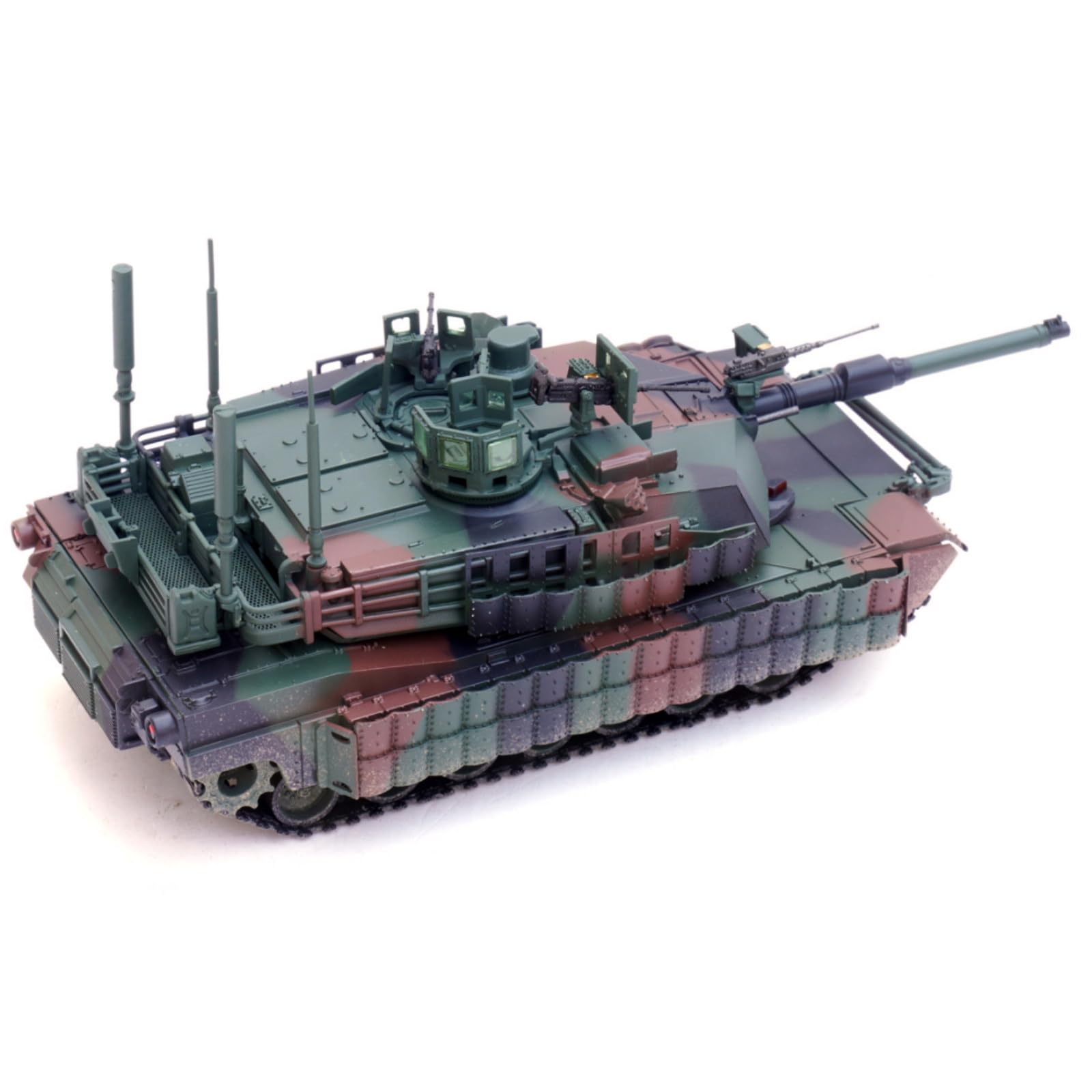 MOUDOAUER 1/72 Scala Lega US M1A2 TUSK II Abrams Main Battle Tank Model Fighter Modello Militare Diecast Tank Modello per la Collezione